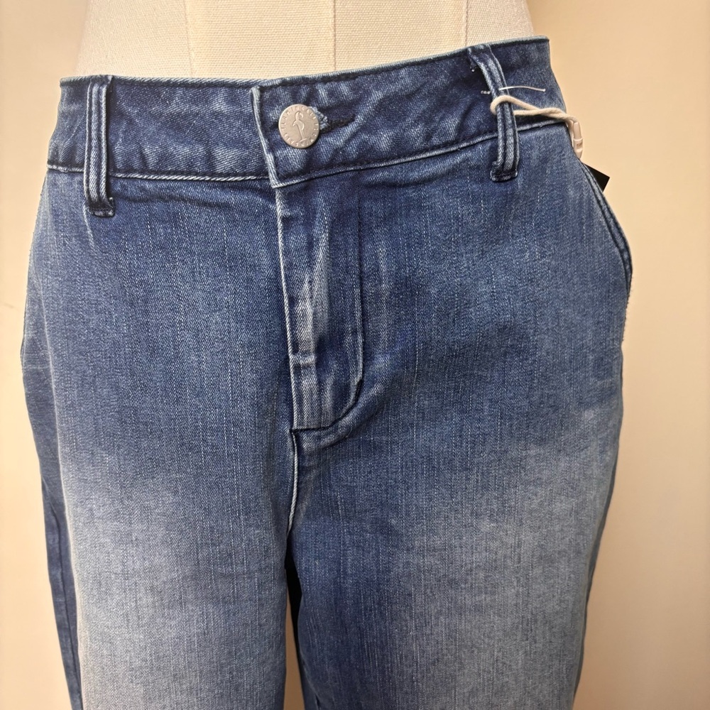 Flaimingals High Rise Barrel Cropped Lived On wash Jeans Large - Picture 3 of 10